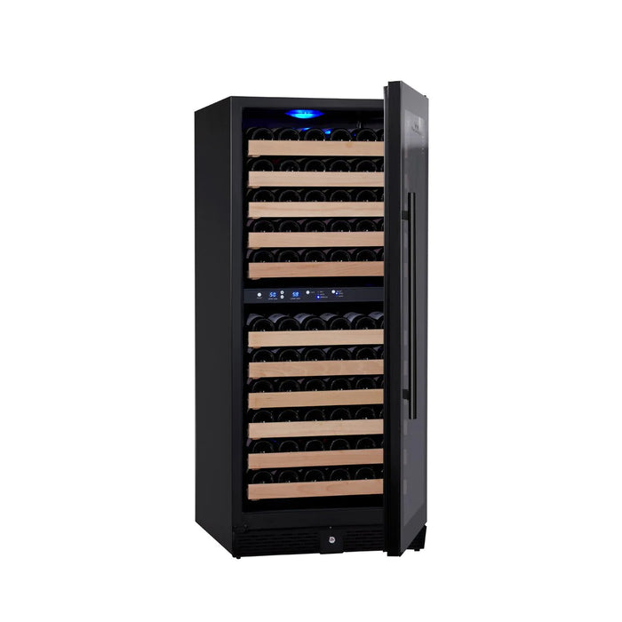 KingsBottle 100 Bottle Upright Dual Zone Wine Fridge For Home KBU100DX