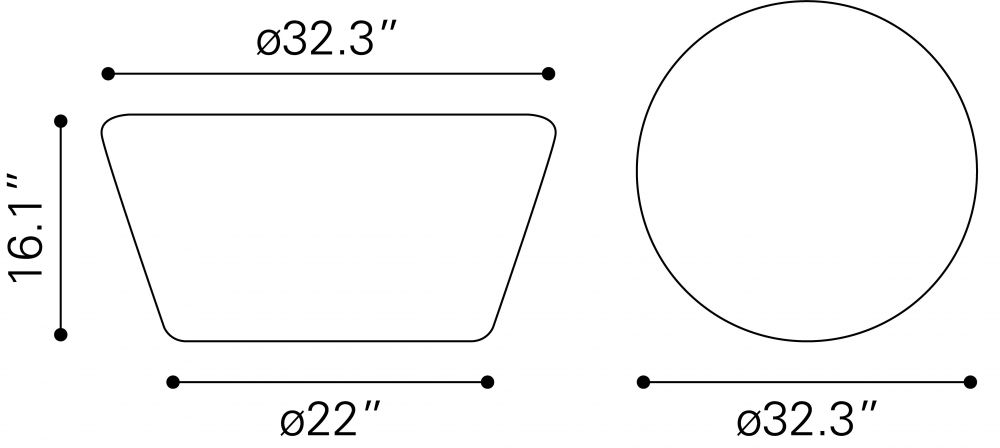 Zuo Modern Durban Coffee Table Black 109754