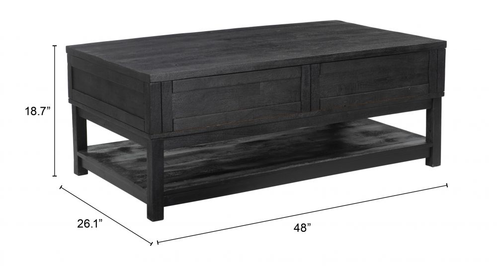 Zuo Modern Surat Lift Top Coffee Table Black 109848