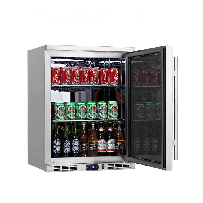 KingsBottle 24 Inch Outdoor Beer Fridge Cooler Stainless Steel KBU55ASD