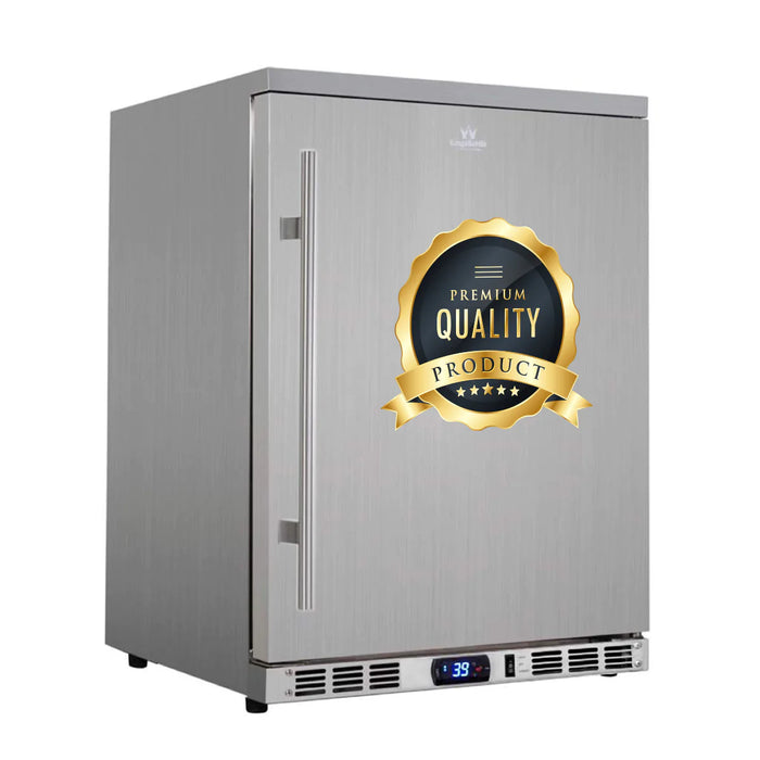 KingsBottle 24 Inch Outdoor Beer Fridge Cooler Stainless Steel KBU55ASD