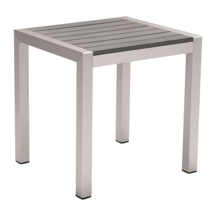 Zuo Modern Cosmopolitan Side Table Gray & Silver 703838