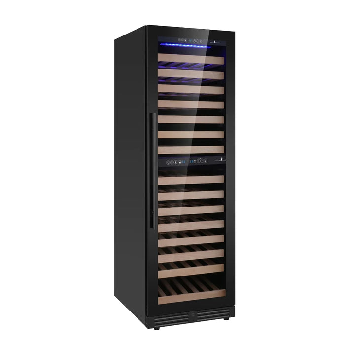 KingsBottle Upright Low-E Glass Door Dual Zone Large Wine Cooler KBU425DX