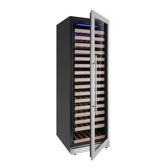 KingsBottle Upright Single Zone Large Wine Cooler With Low-E Glass Door KBU425WX