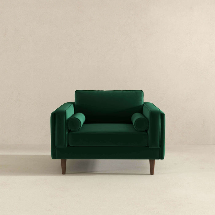 Ashcroft Furniture Amber Dark Green Velvet Lounge  sku-42943796445336