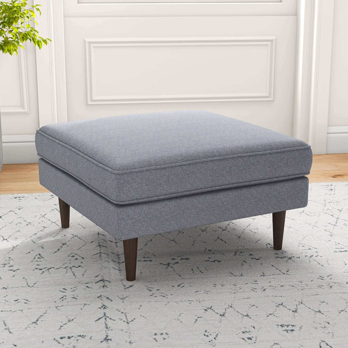 Ashcroft Furniture Amber Mid-Century Modern Square Upholstered Ottoman AFC00155