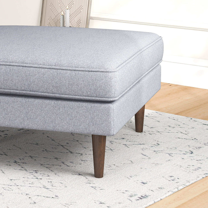 Ashcroft Furniture Amber Mid-Century Modern Square Upholstered Ottoman AFC00155