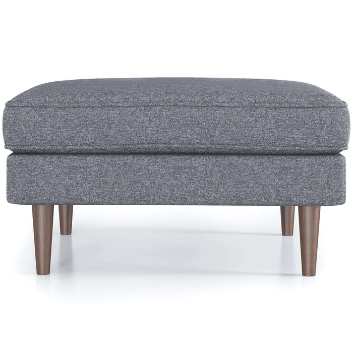 Ashcroft Furniture Amber Mid-Century Modern Square Upholstered Ottoman AFC00155