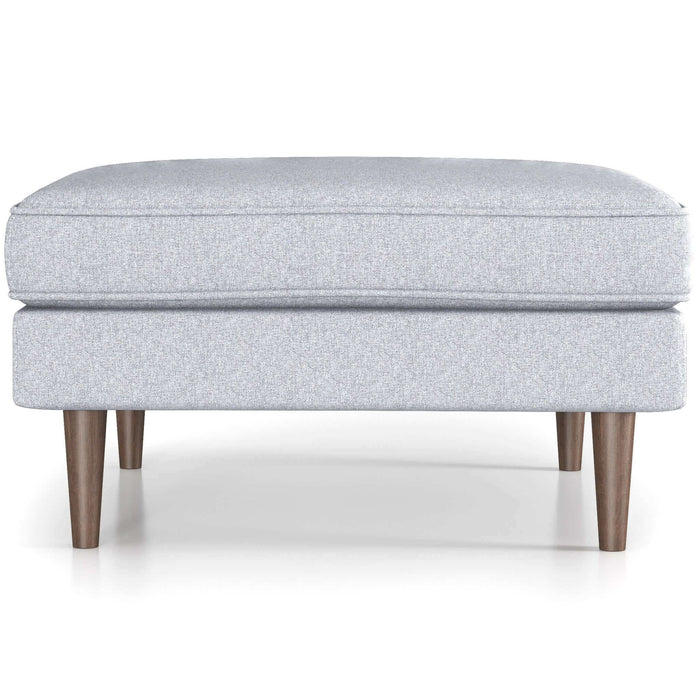 Ashcroft Furniture Amber Mid-Century Modern Square Upholstered Ottoman AFC00155