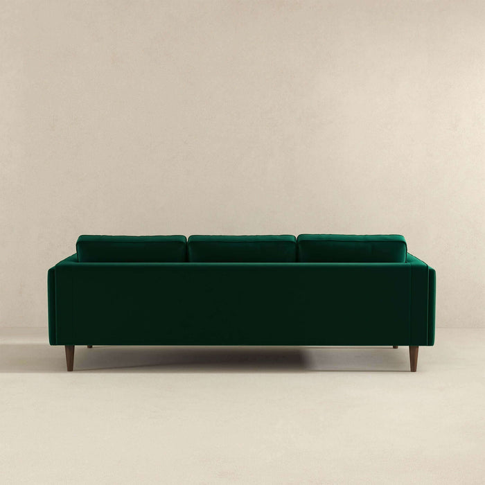 Ashcroft Furniture Amber Mid Century Modern Dark Green Luxury Modern Velvet Sofa sku-42926052311192