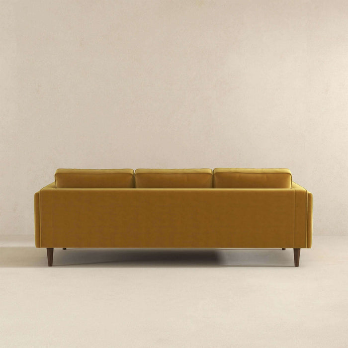 Ashcroft Furniture Amber Mid Century Modern Yellow  Luxury Modern Velvet Sofa sku-42926046150808