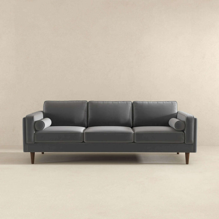 Ashcroft Furniture Amber Mid Century Modern Grey  Luxury Modern Velvet Sofa sku-42926049067160