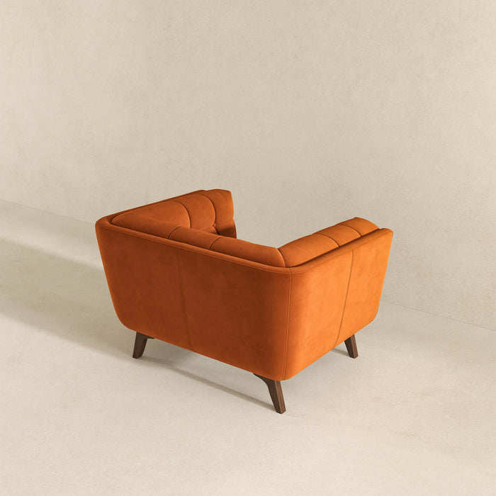 Ashcroft Furniture Addison Lounge Chair (Burnt Orange Velvet) sku-43229270638744