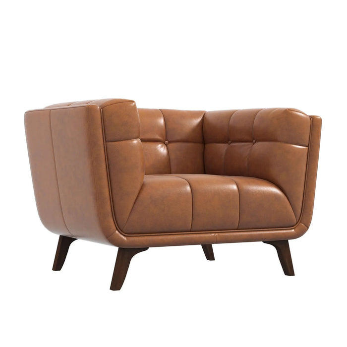 Ashcroft Furniture Addison Lounge Chair (Cognac Leather) AFC00080