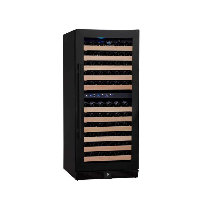 KingsBottle 100 Bottle Upright Dual Zone Wine Fridge For Home KBU100DX